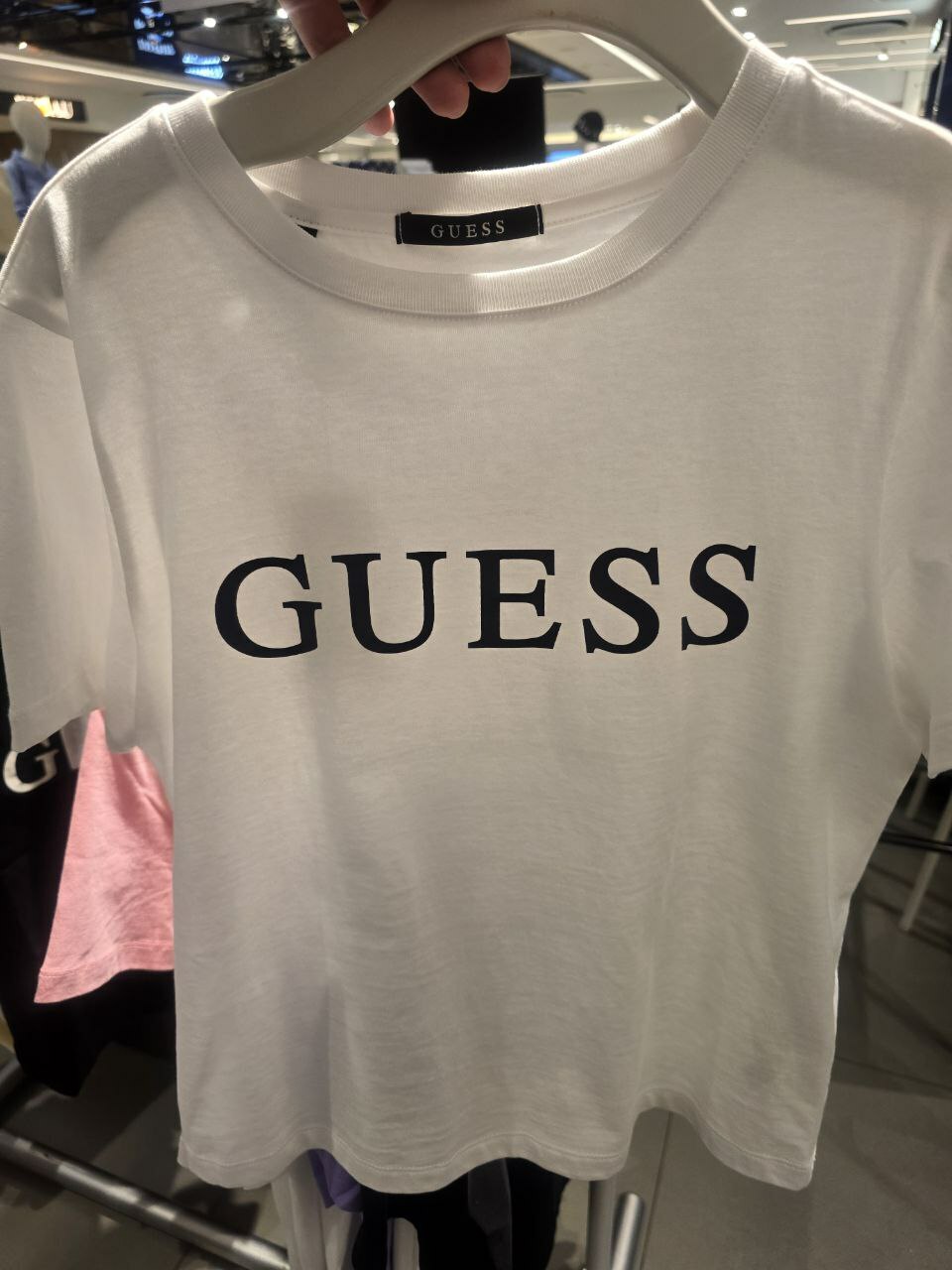 [S] GUESS WOMEN'S BIG PRINT SHORT SLEEVE T-SHIRT,WHITE, YO2K9430-WHT [FINAL SALE] (SGU554)