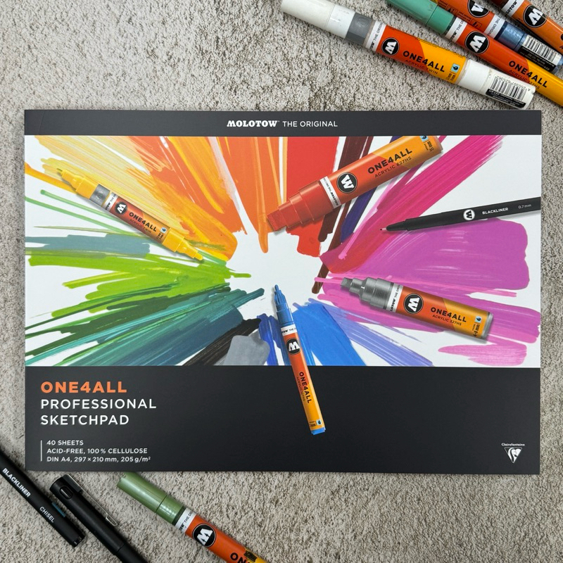 MOLOTOW｜ONE4ALL 壓克力麥克筆 專用紙/畫冊 橫式A4