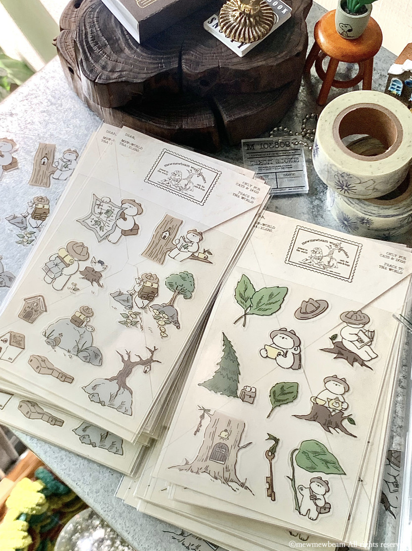 Mewmewbeam | 貓咪旅遊 透明貼紙（兩款可選）