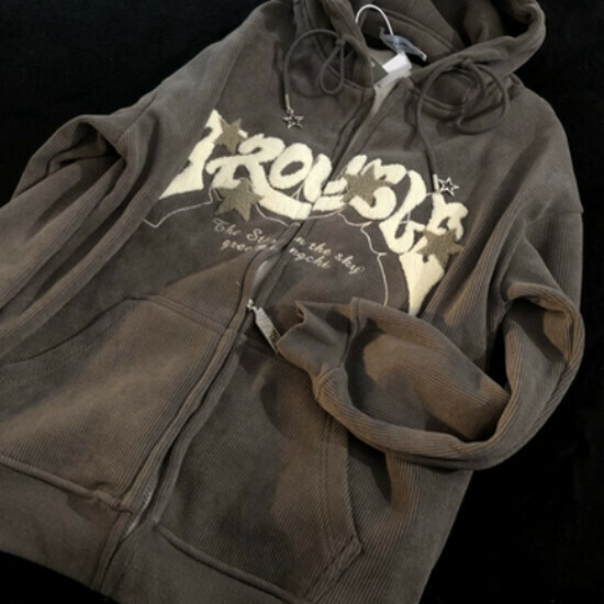 熱賣燈芯絨連帽衛衣【灰色】【S-XL碼】(下單後請聯絡客服確認發貨尺碼)   