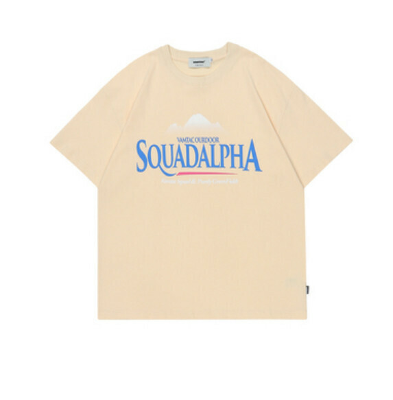 Loose print short sleeve T (apricot) [M-2XL size] [Contact customer service to confirm the shipping size after placing an order]