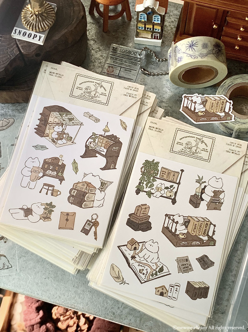 Mewmewbeam | 貓咪探索 貼紙（兩款可選）