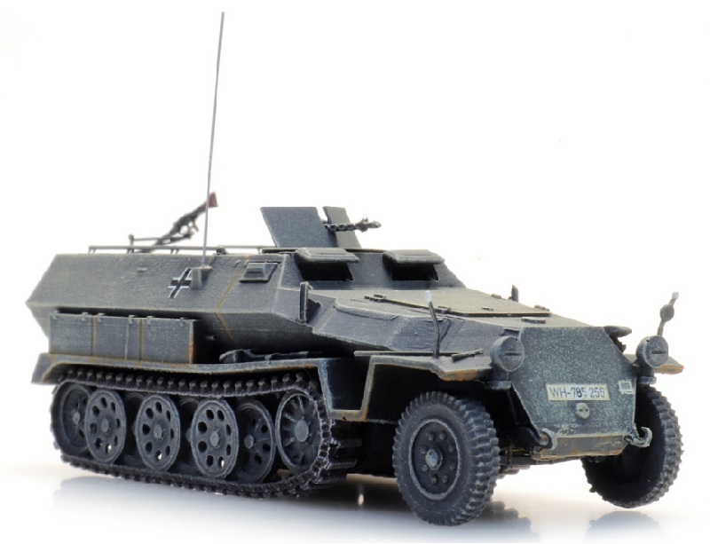 Artitec 6870471 HO規 Sd.Kfz. 251/1 Ausf.C 251半履帶車 德國裝甲運兵車.灰色
