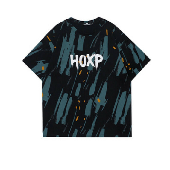 Graffiti full print short sleeve T (black) [M-XL size] [Contact customer service to confirm the shipping size after placing an order]
