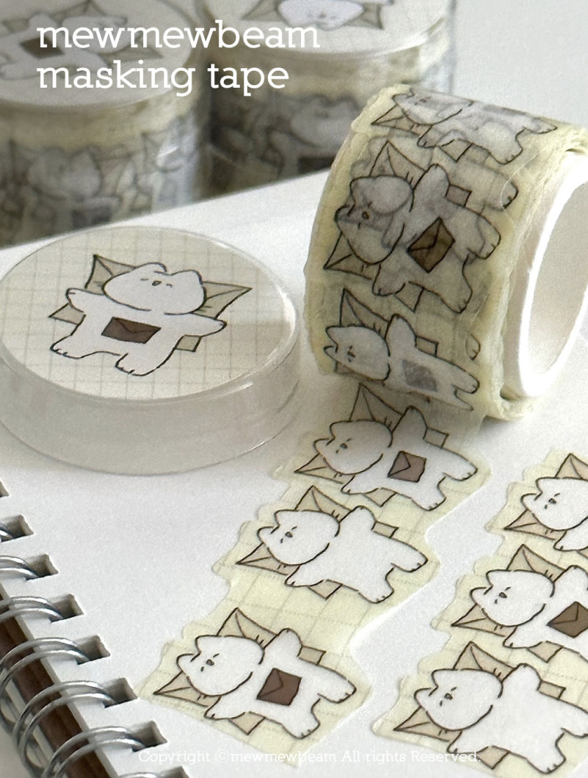 Mewmewbeam | 貓貓與信件 割型紙膠帶 (4906)