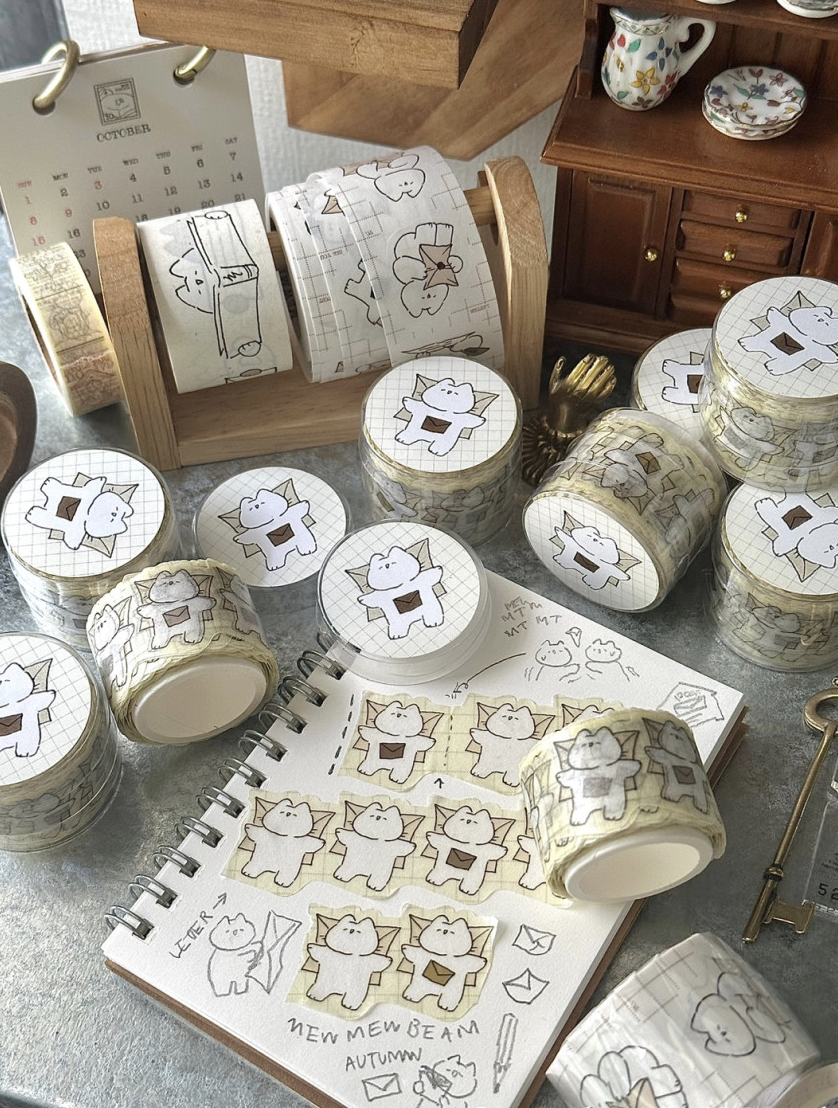 Mewmewbeam | 貓貓與信件 割型紙膠帶 (4906)