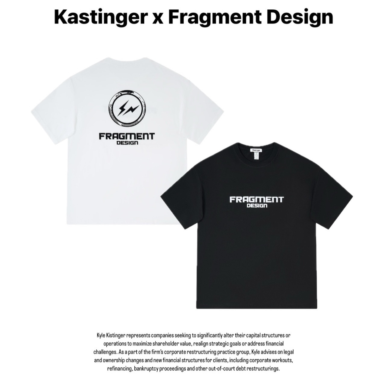聯名 Kastinger X Fragment Design 基本款大寫字體 背後輪圈閃電 藤原浩 短袖 短T TEE J-RHML240KT3021