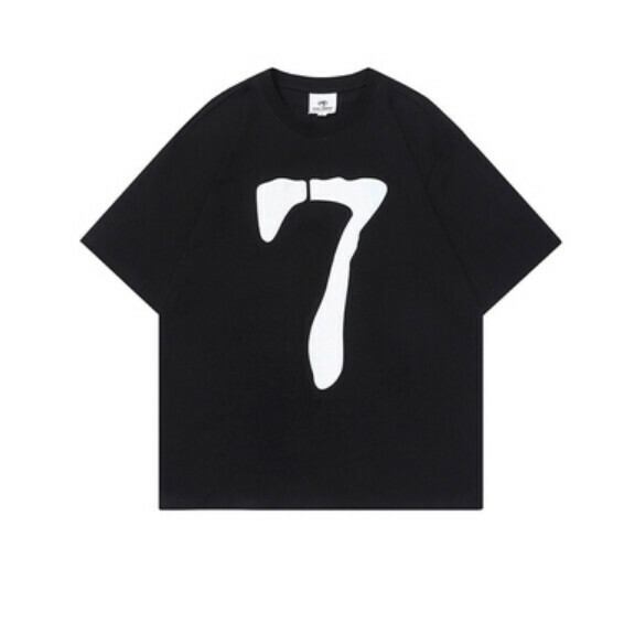 Digital Printing Short Sleeve T (Black) [S-2XL Size] [Contact Customer Service to Confirm Shipping Size After Placing an Order]