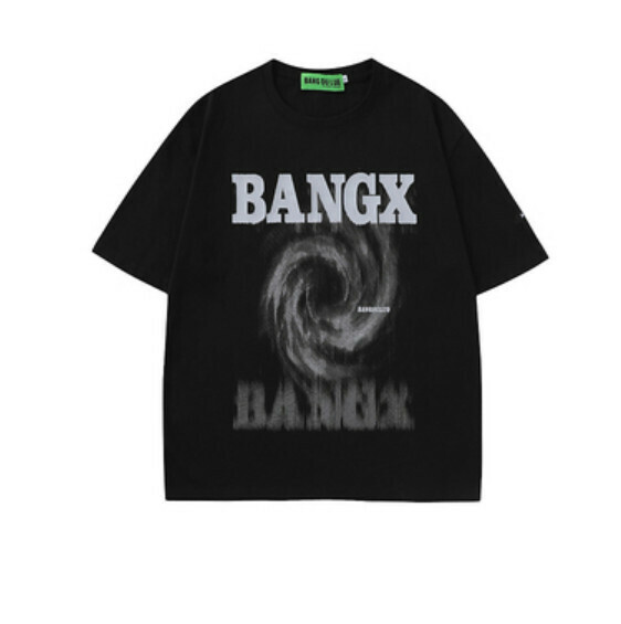 Alphabet print short sleeve T (black) [M-XL size] [Contact customer service to confirm the shipping size after placing an order]