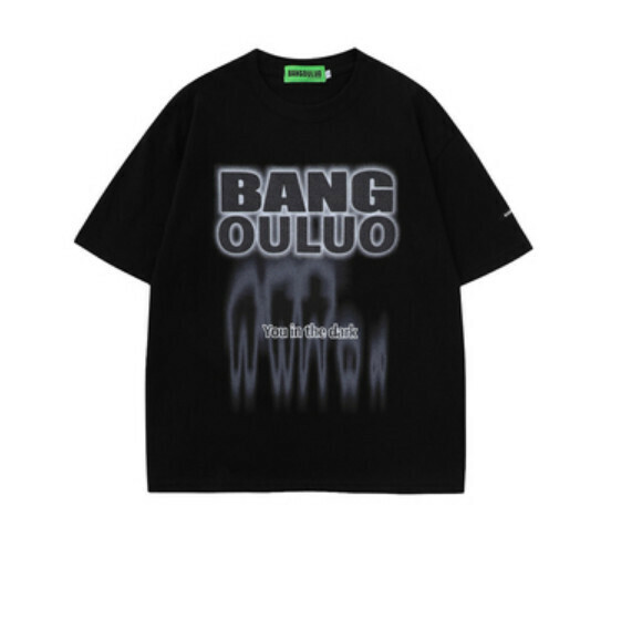 Alphabet graffiti print short sleeve T (black) [S-XL size] [Contact customer service to confirm the shipping size after placing an order]