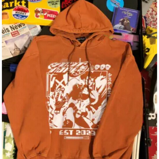 熱賣卡通洗水連帽衛衣【咖啡色】【S-XL碼】(下單後請聯絡客服確認發貨尺碼)  