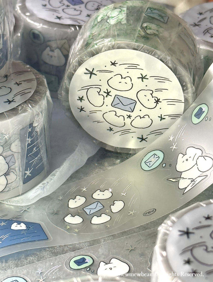Mewmewbeam | 星星與信件 割型PET膠帶 (9324)