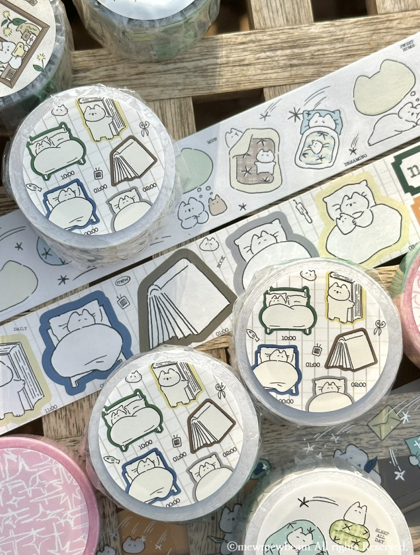 Mewmewbeam | 貓貓該睡囉 割型膠帶 (2102)