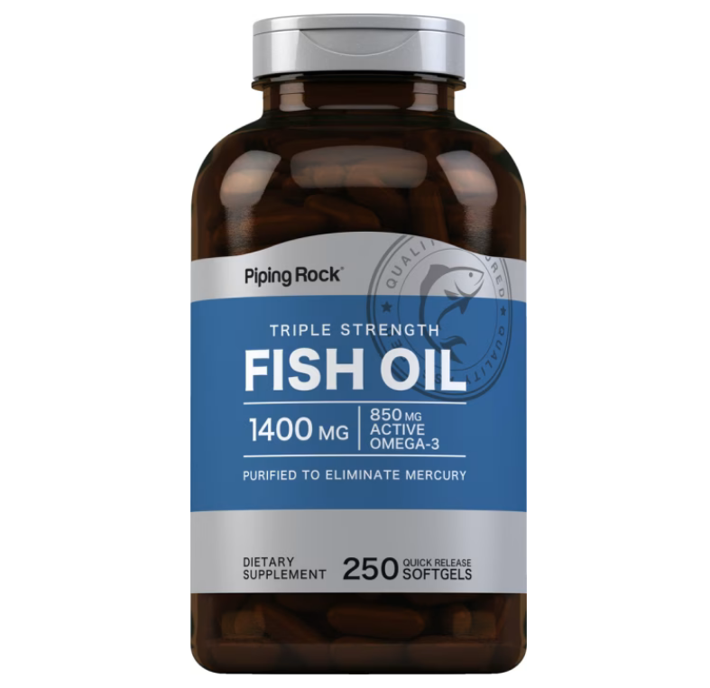 【Piping Rock】Omega-3 三倍魚油 Fish Oil DHA/EPA 1400mg 250顆