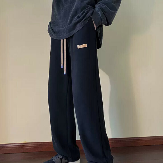 爆款直筒褲男（黑色【M_5XL碼】（下單後聯繫客服確認發貨尺碼）