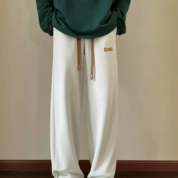 爆款直筒褲男（杏色【M_5XL碼】（下單後聯繫客服確認發貨尺碼）