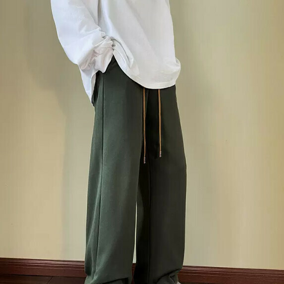 爆款直筒褲男（綠色【M_5XL碼】（下單後聯繫客服確認發貨尺碼）
