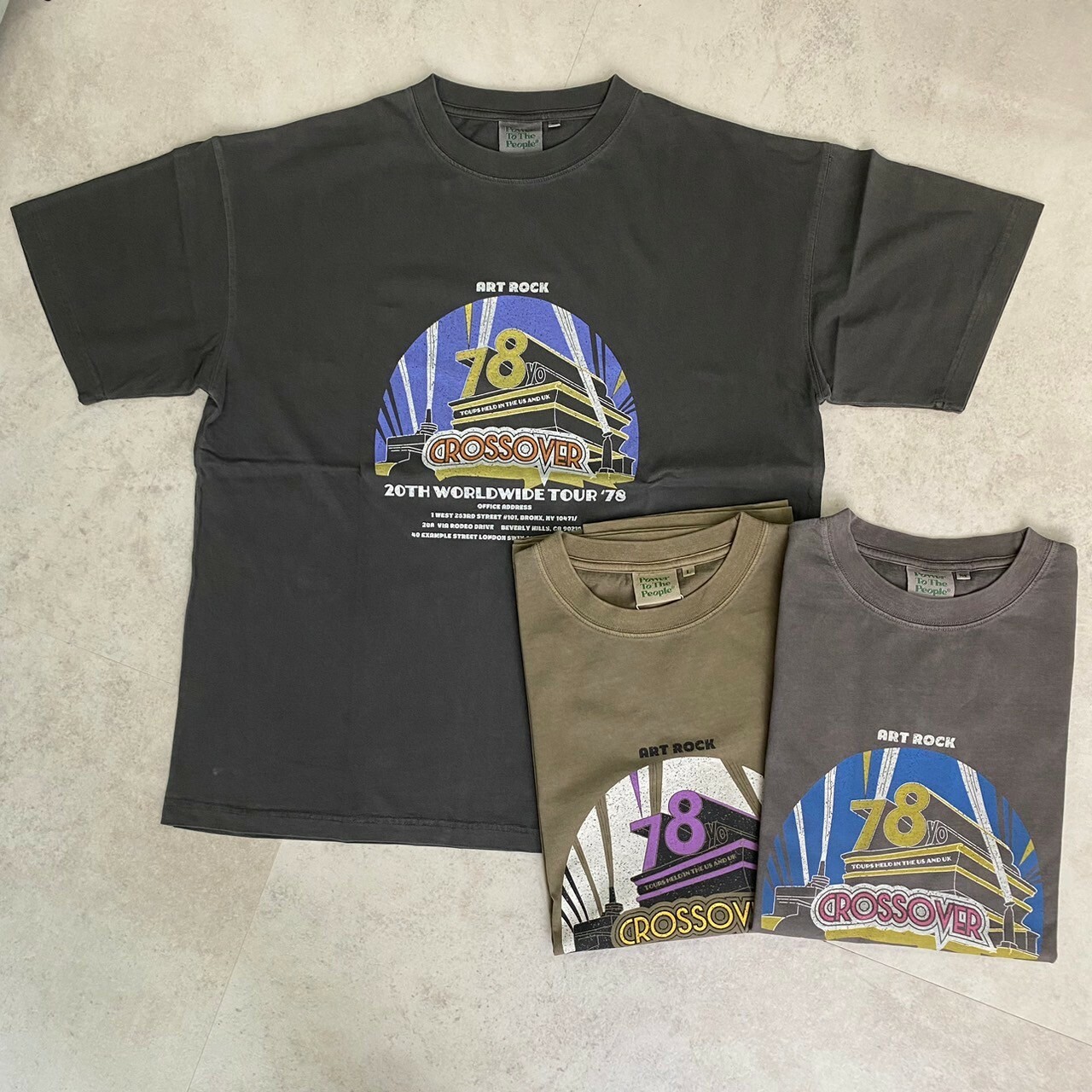 Power To The People 78藝術搖滾印花短Tee 4501022-103