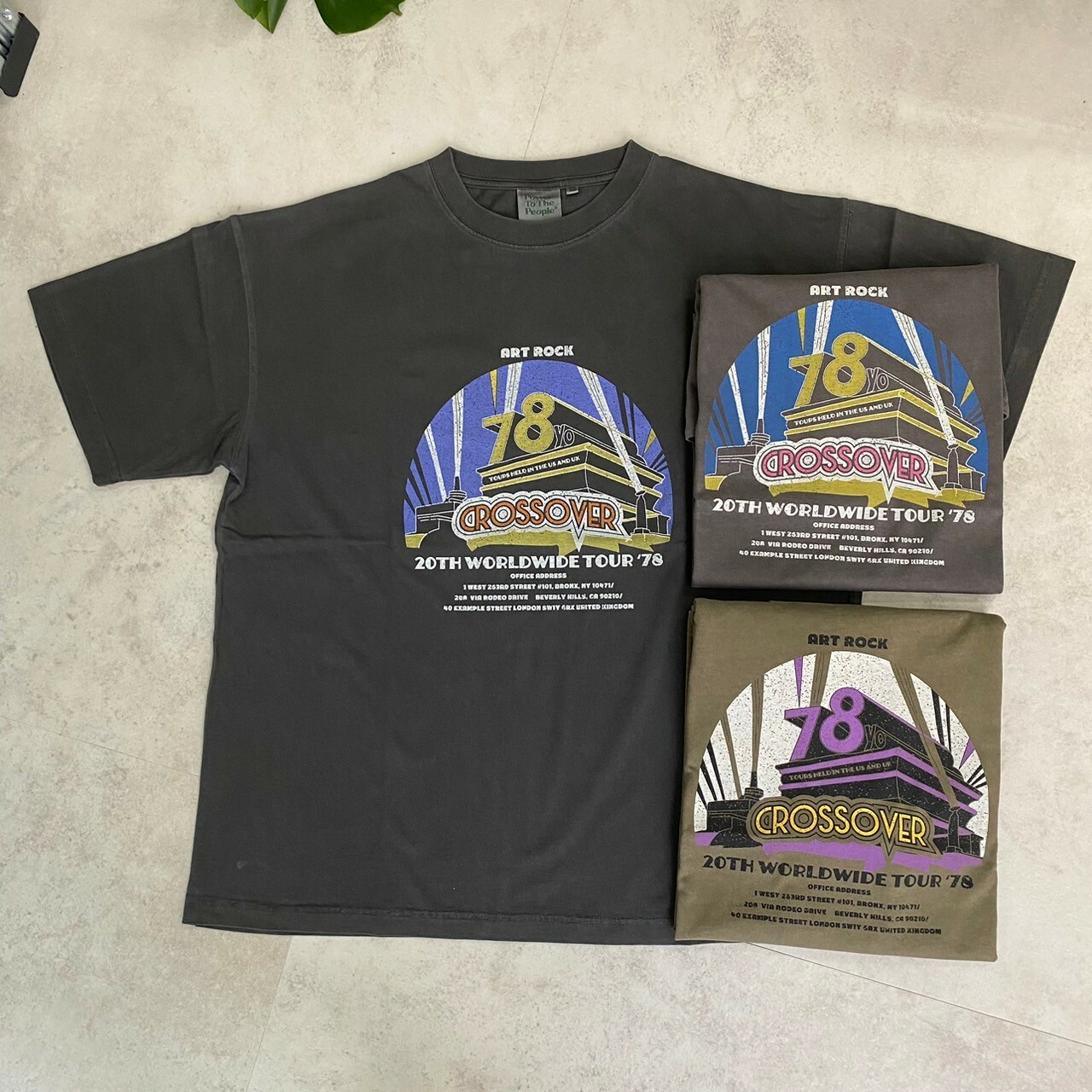 Power To The People 78藝術搖滾印花短Tee 4501022-103