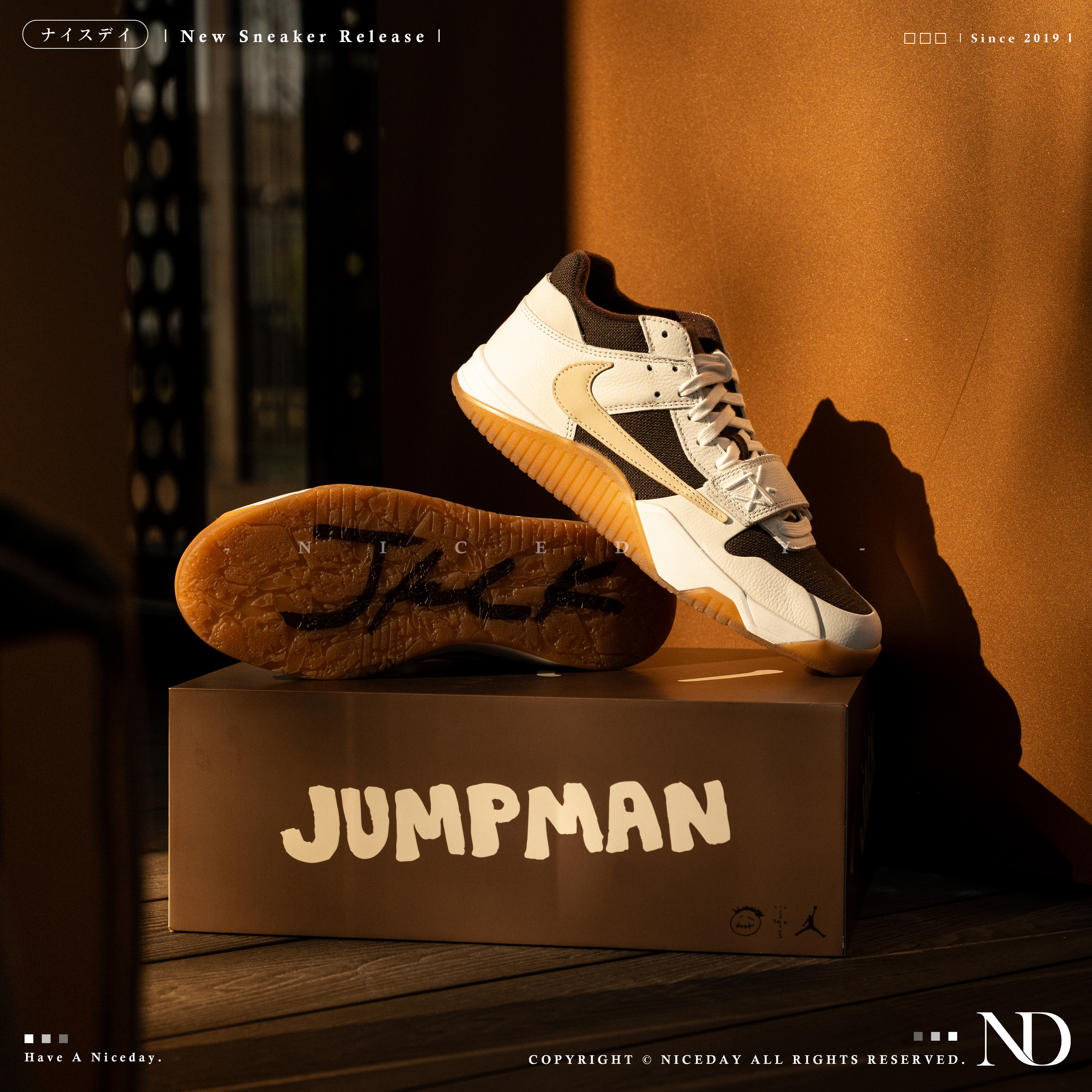 NICEDAY 代購 Travis Scott x Jordan Jumpman Jack TR 棕色 Ts 聯名款 倒勾 喬丹 男女尺寸 童鞋 FZ8117-100