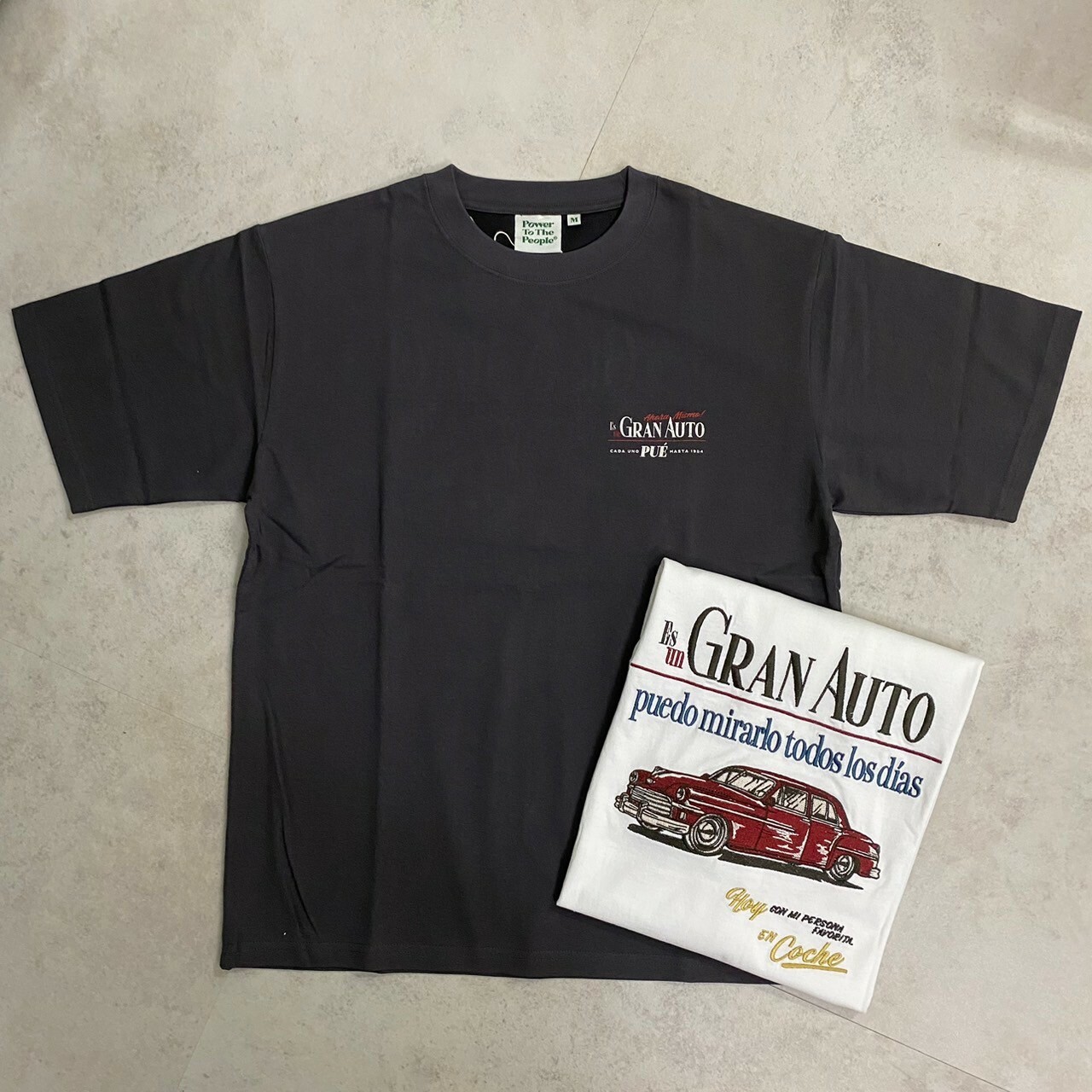 Power To The People 立體刺繡汽車短Tee 4501001-103