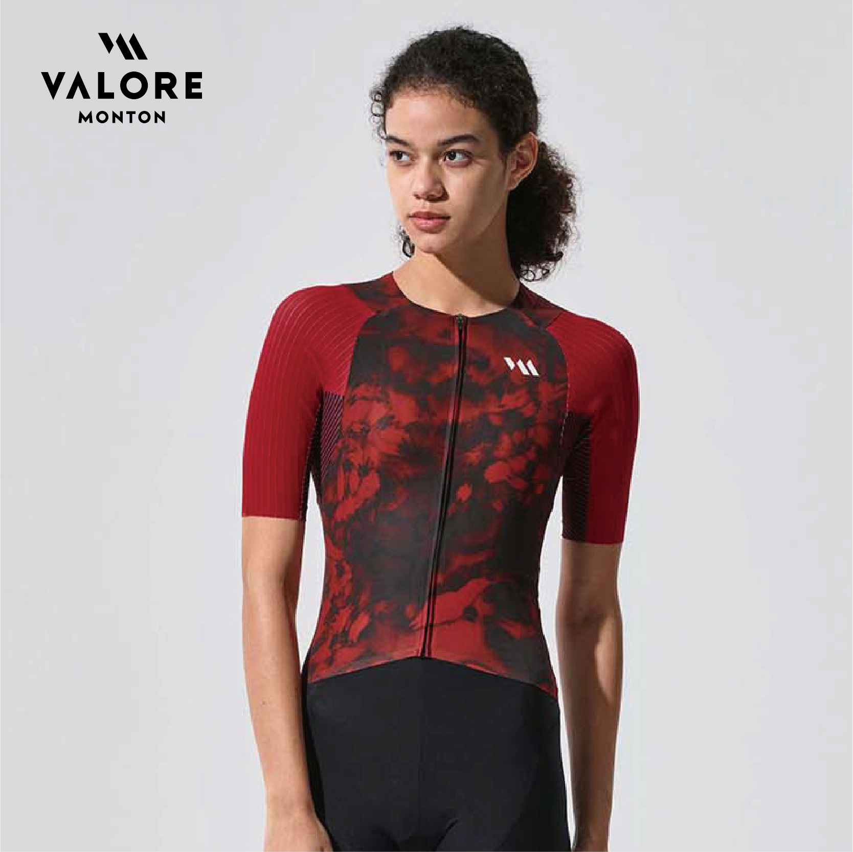 暗花深紅女款短上衣