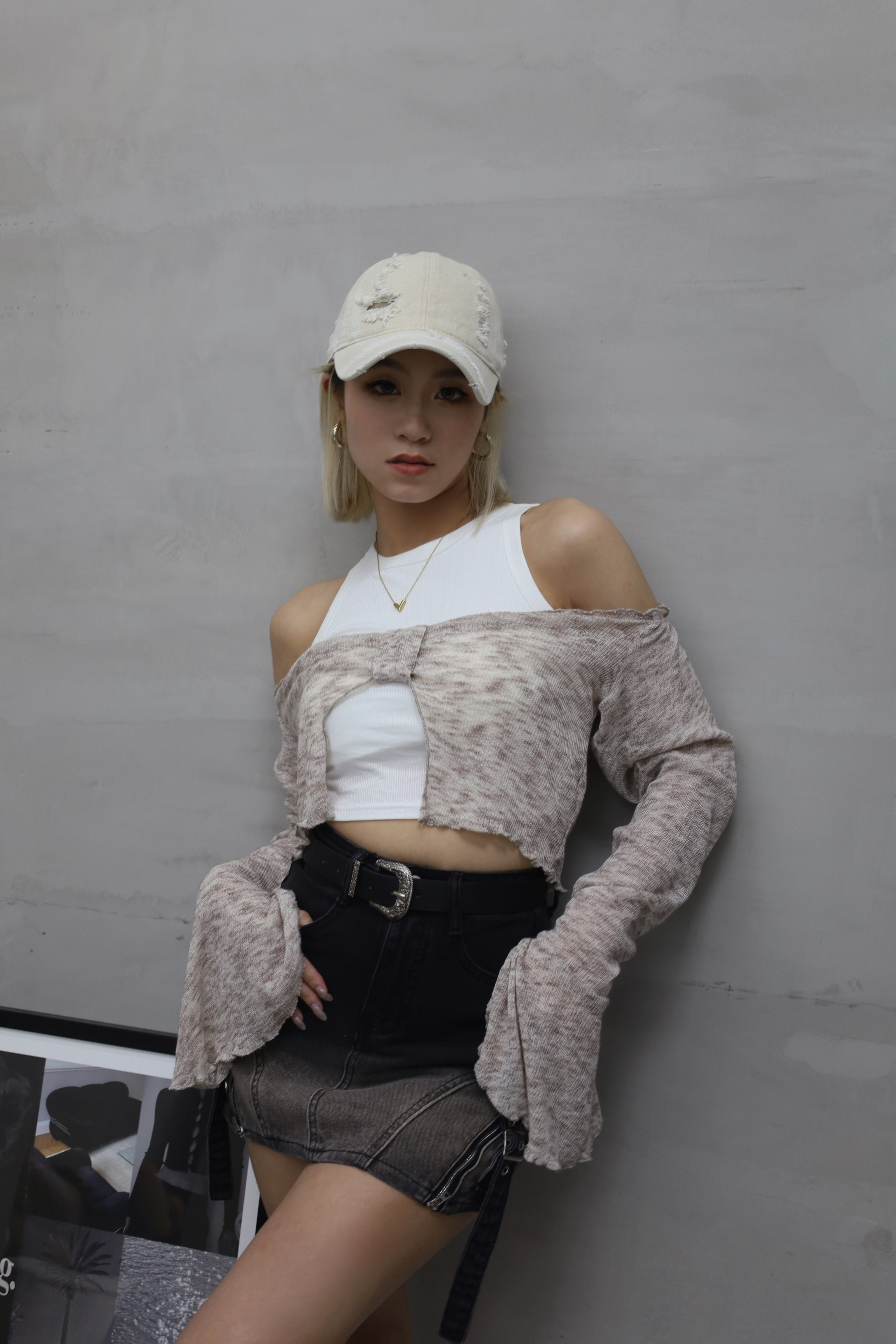 兩件式暈染針織上衣