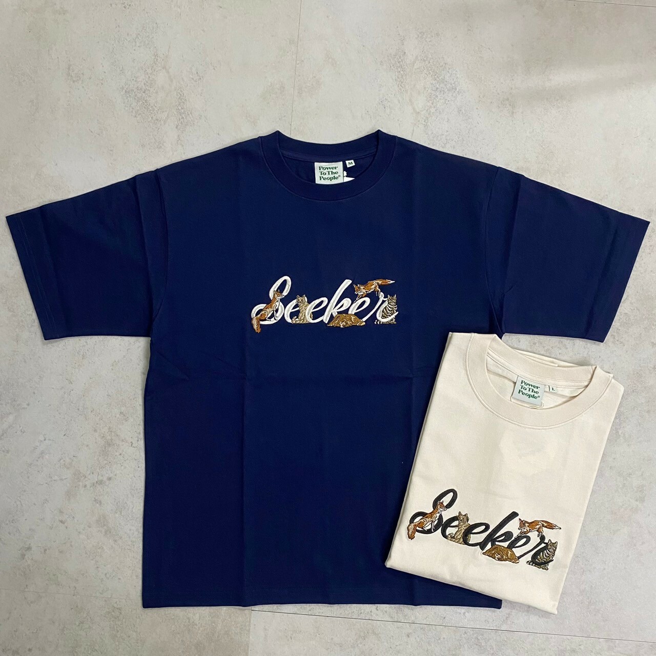 Power To The People 刺繡毛絨動物短Tee 4501015-103