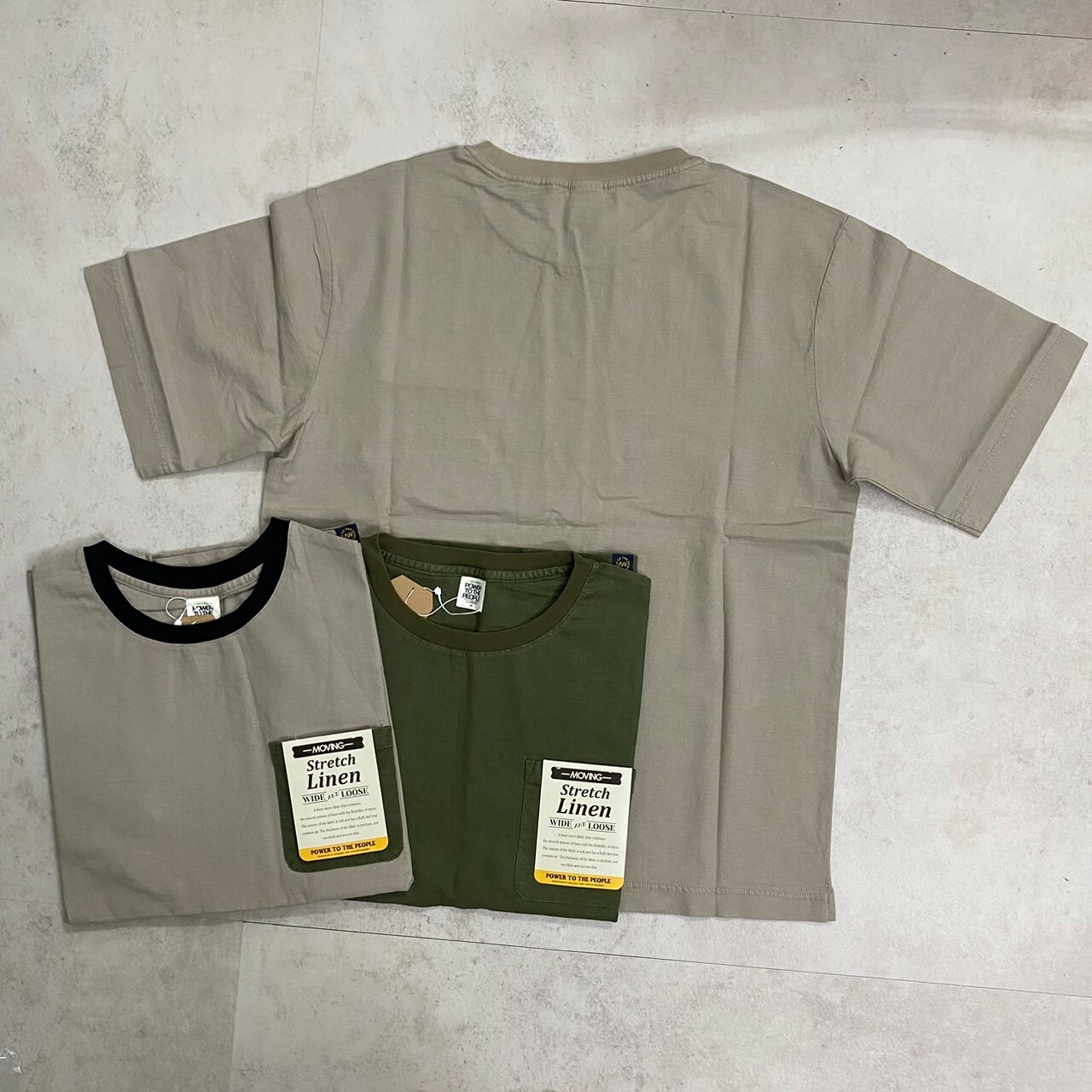 Power To The People 圓領拚色口袋短Tee 4501036-101