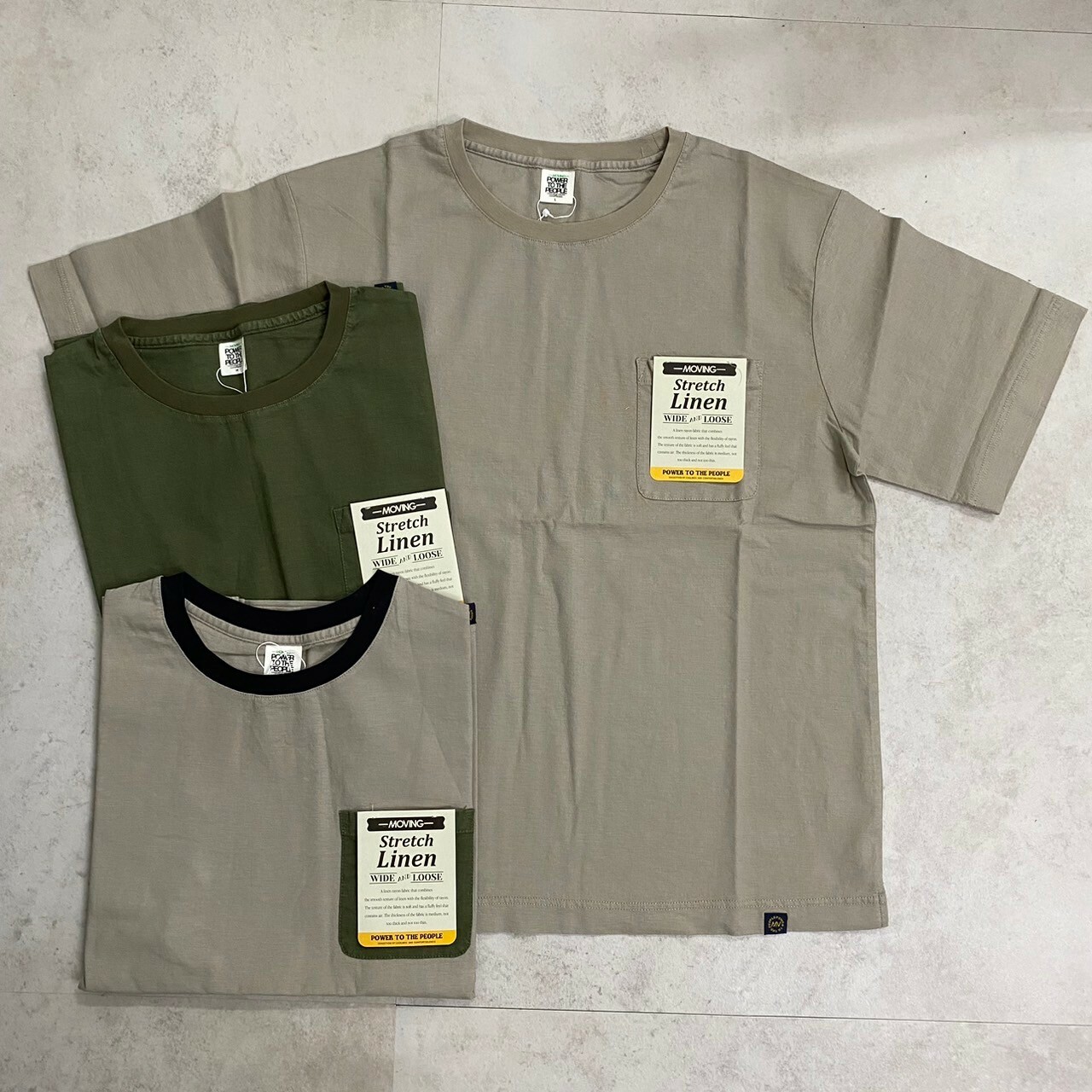 Power To The People 圓領拚色口袋短Tee 4501036-101