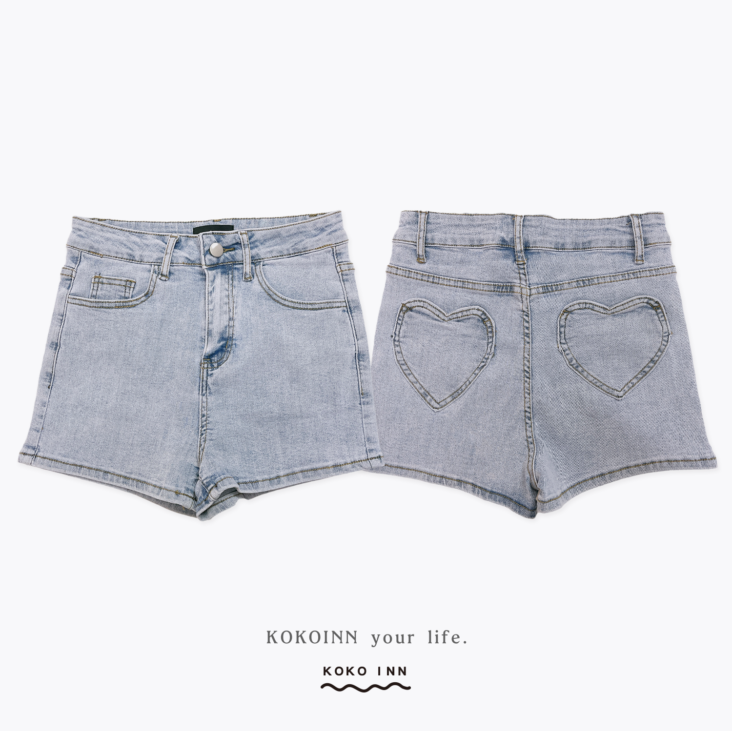 KOKOINN 愛心口袋彈性短褲