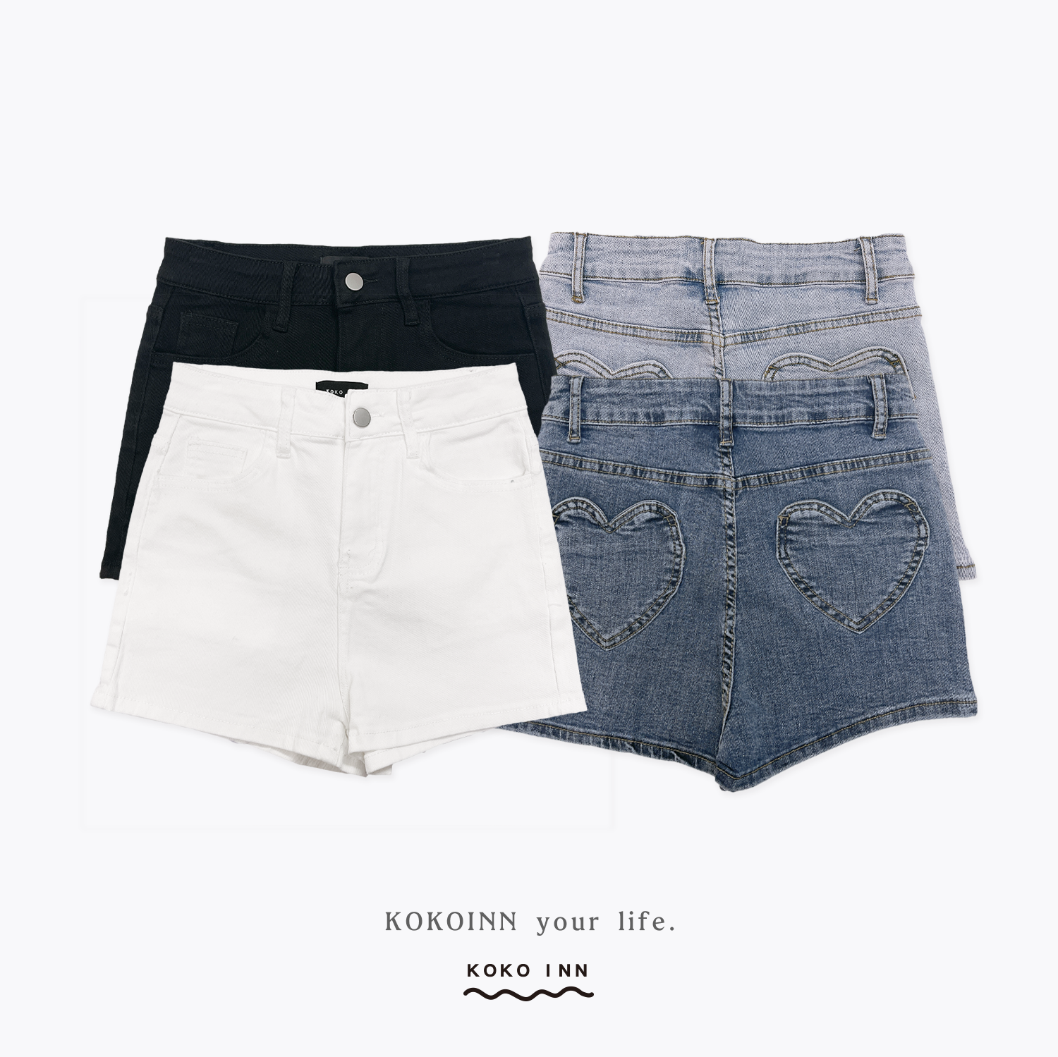 KOKOINN 愛心口袋彈性短褲