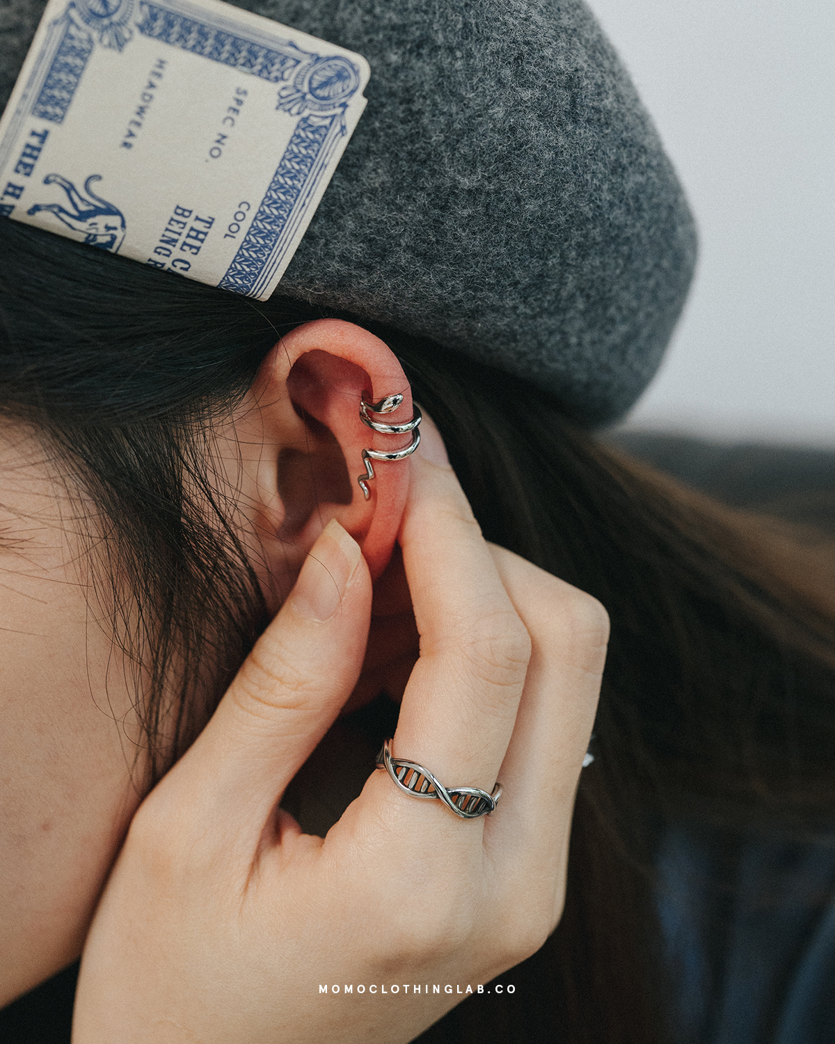 #現貨 (ACCE524) 蛇型耳骨夾組