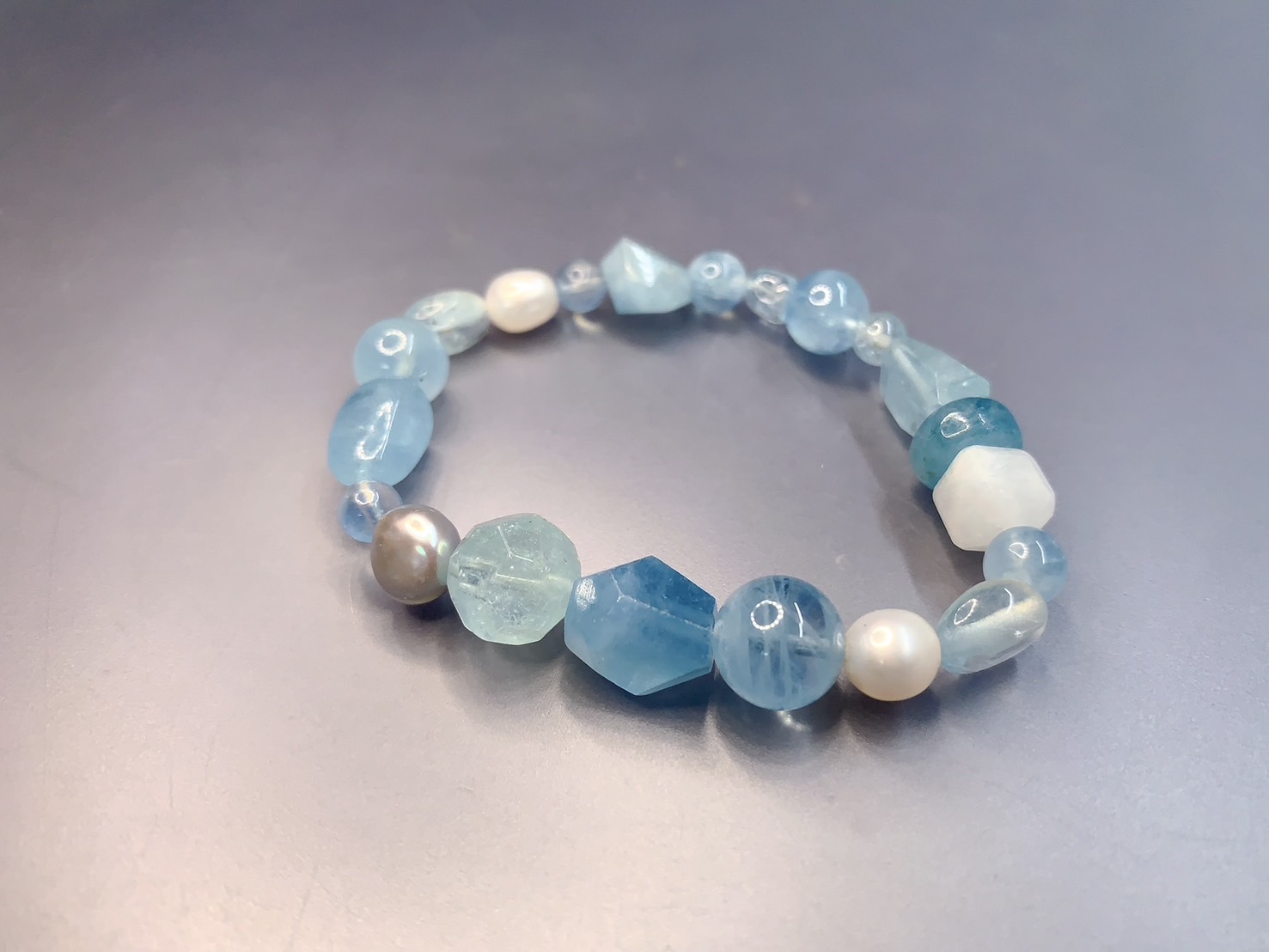 世界名畫系列_淺灘小島的浪花丨勇氣與愉悅丨海藍寶丨三月誕生石