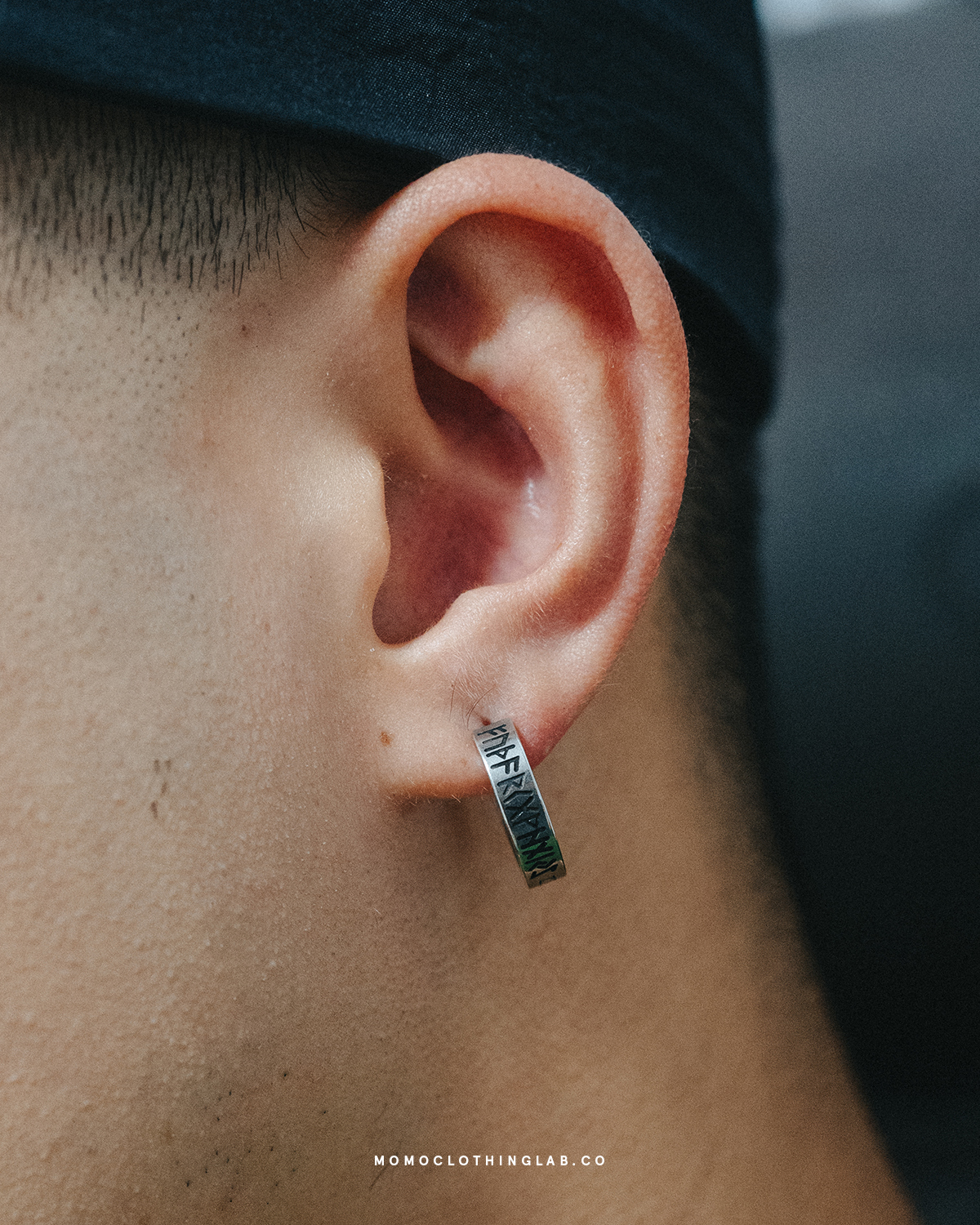 #現貨 (ACCE525) 鋼耳環 刻文耳環/耳夾