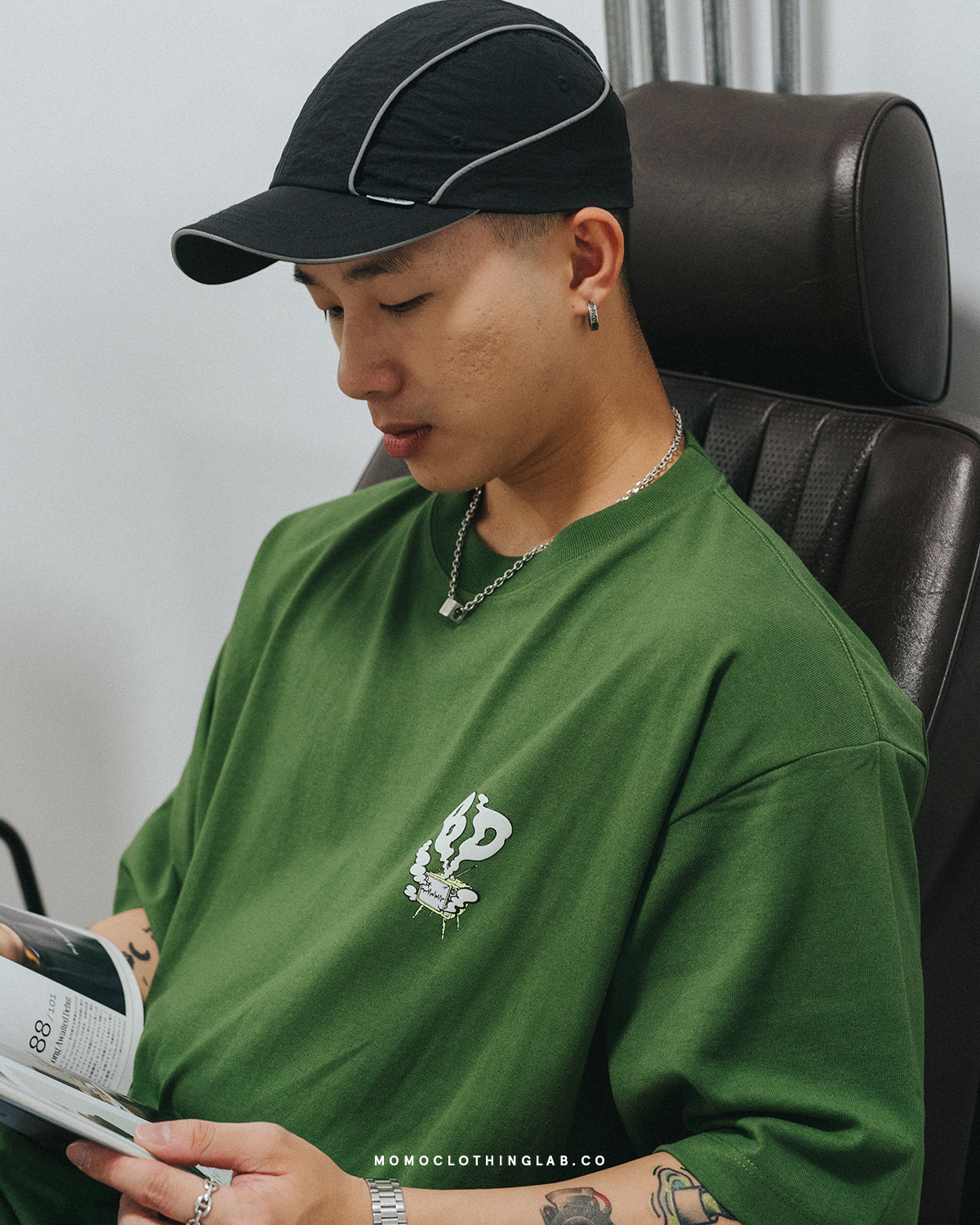 #現貨 (ACCN112) 正韓鋼項鍊 拉絲方塊粗鍊