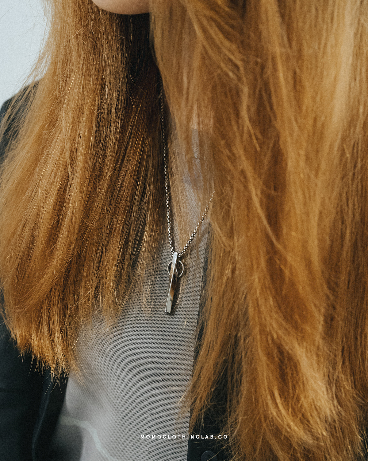 #現貨 (ACCN113) 正韓鋼項鍊 圓環螺旋直槓