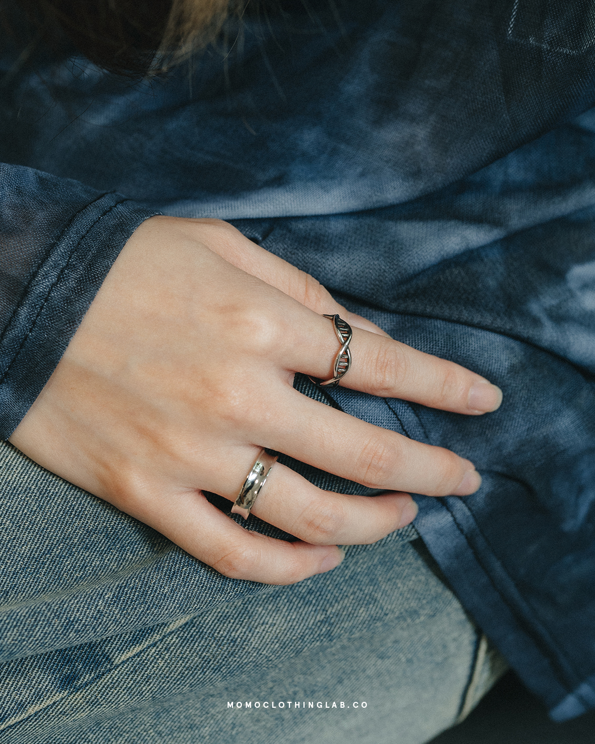 #現貨 (ACCR110) 正韓鋼戒 DNA螺旋復古戒