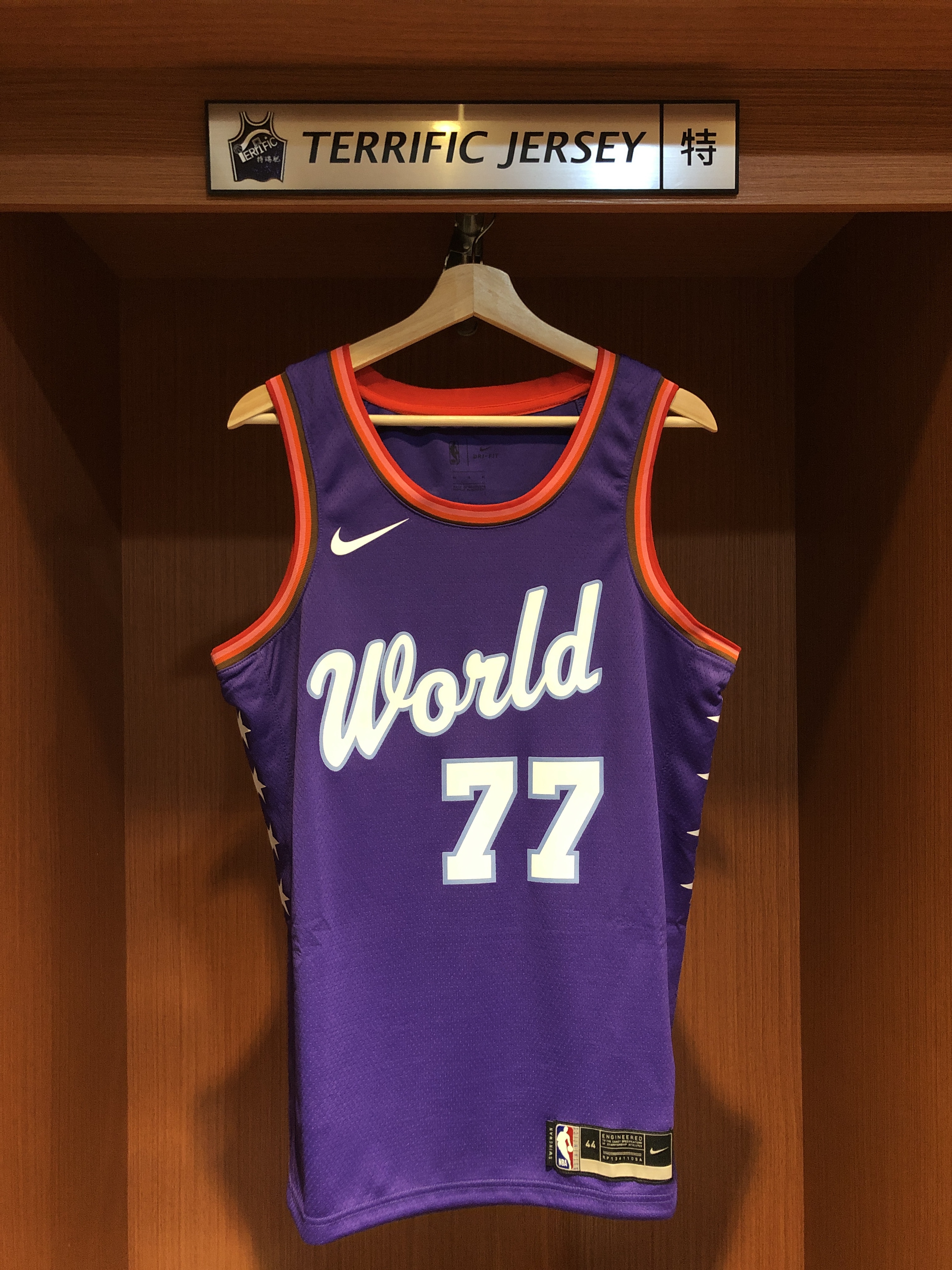 NBA球衣 Luka Doncic 19-20 新秀賽 世界隊 World Rising Star Jordan Swingman 球迷版 熱轉印 全新