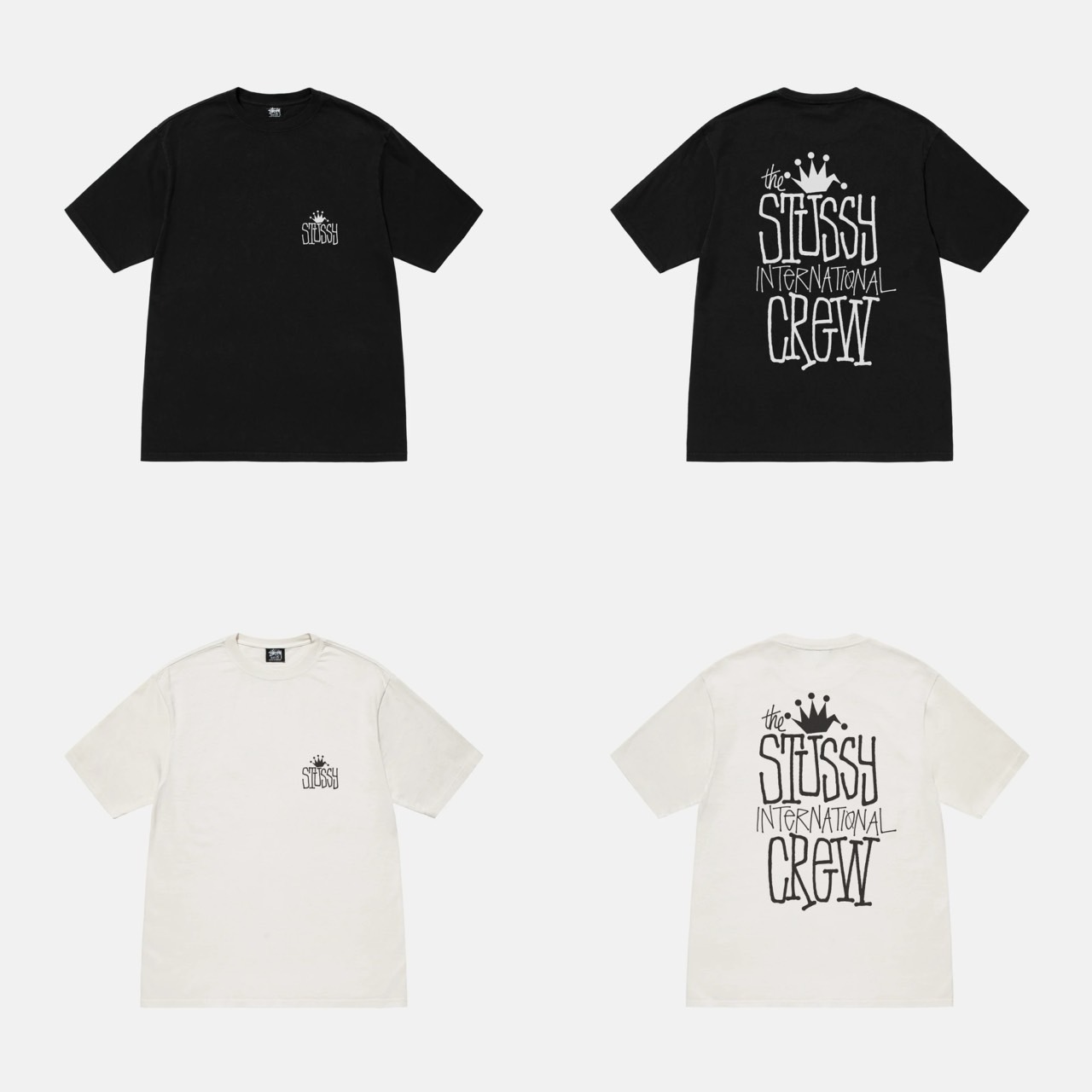 STUSSY CROWN INTERNATIONAL TEE PIGMENT DYED 皇冠 字體 短袖
