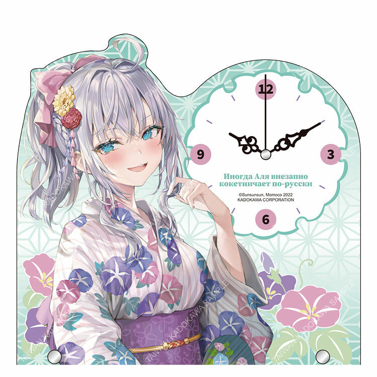 不時輕聲地以俄語遮羞的鄰座艾莉同學(原作)  造型透明立鐘 A