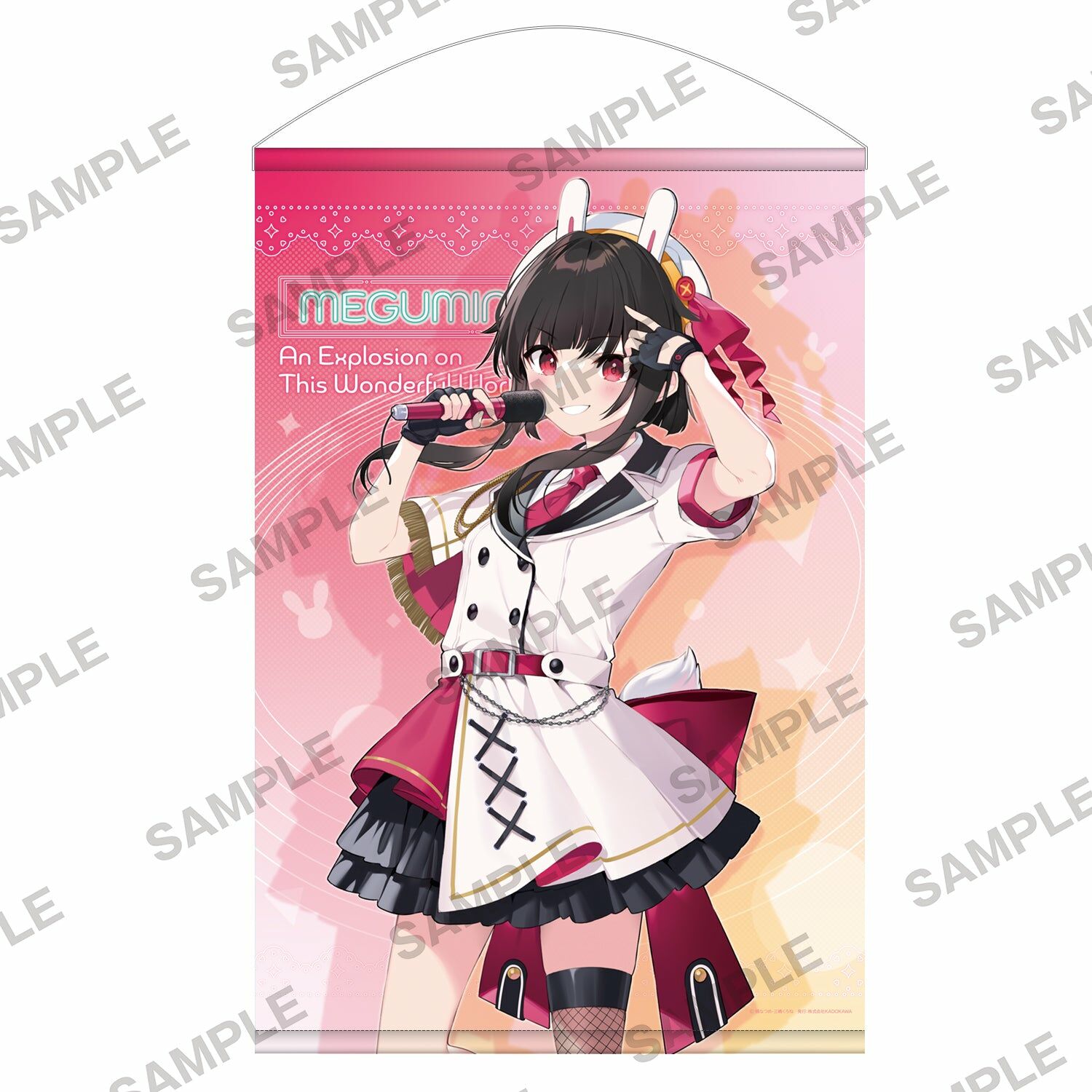 預購-【再販】『為美好的世界獻上爆焰！』動漫化紀念特展  全新繪製B2掛軸　惠惠　偶像服裝Ver.【日本進口精品】