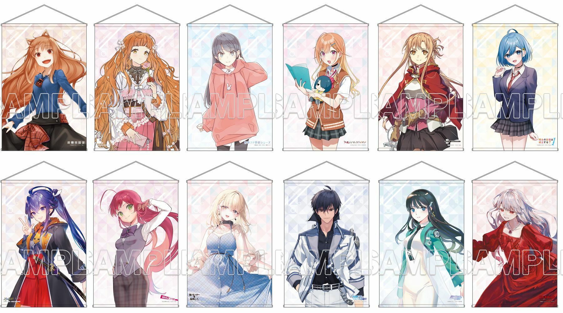 電擊文庫30周年記念『豬肝記得煮熟再吃』B1掛軸　潔絲【日本進口精品】