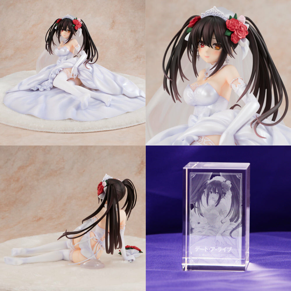 預購-約會大作戰DATE A LIVE  原作版 時崎狂三 結婚禮服Ver. 1/7比例模型  附3D水晶特別套組【日本進口精品】