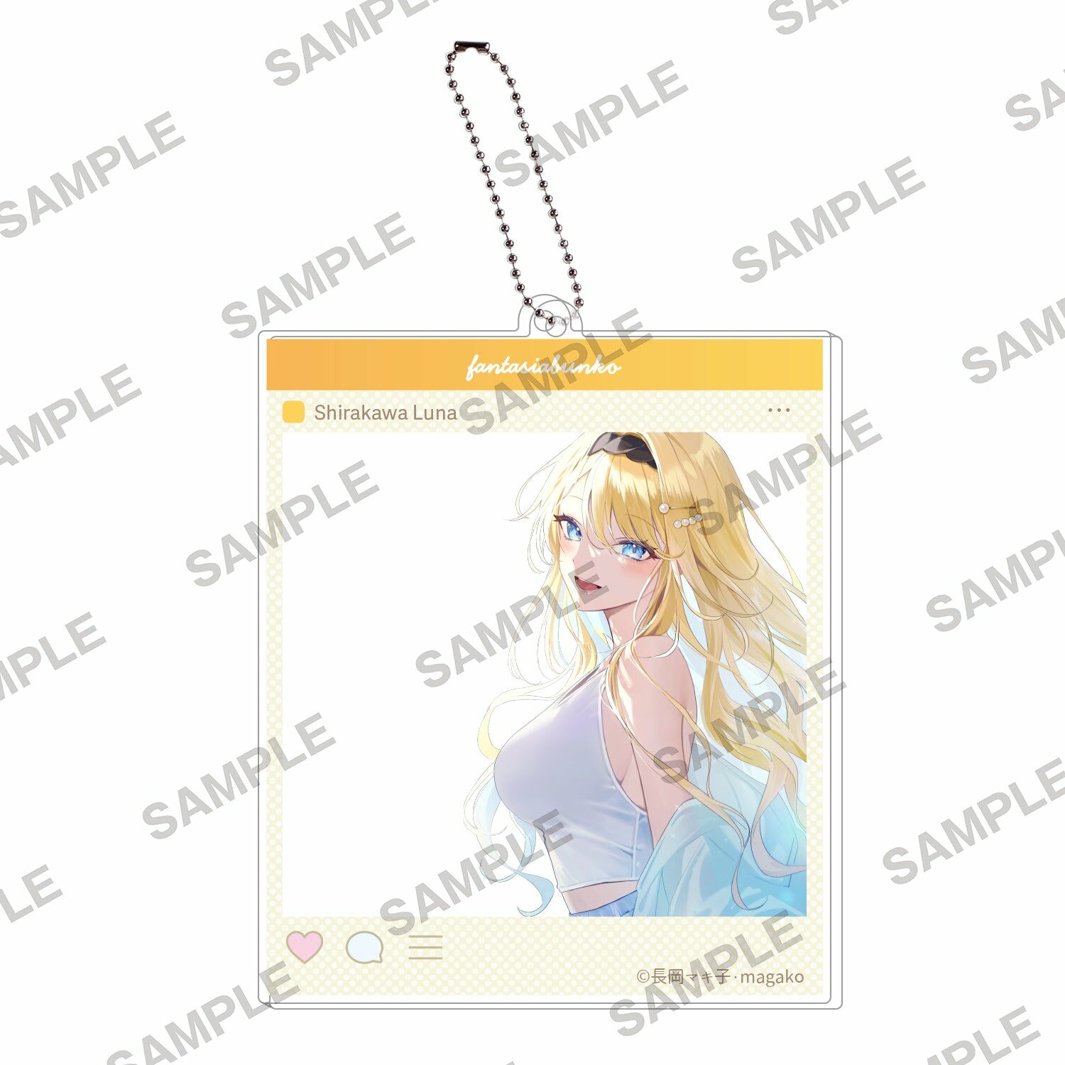 預購-Fantasia文庫 出門去！特展 『位於戀愛光譜極端的我們』白河月愛　一起出門吧♪全新繪製壓克力鑰匙圈【日本進口精品】