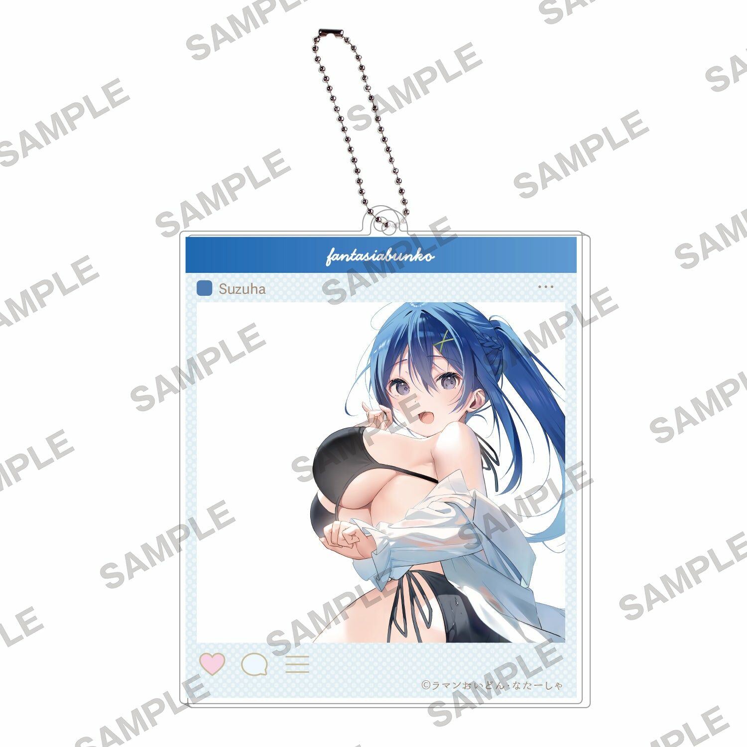 預購-Fantasia文庫 出門去！特展 『妹が女騎士学園に入学したらなぜか救国の英雄になりました。ぼくが。』スズハ　一起出門吧♪全新繪製壓克力鑰匙圈【日本進口精品】