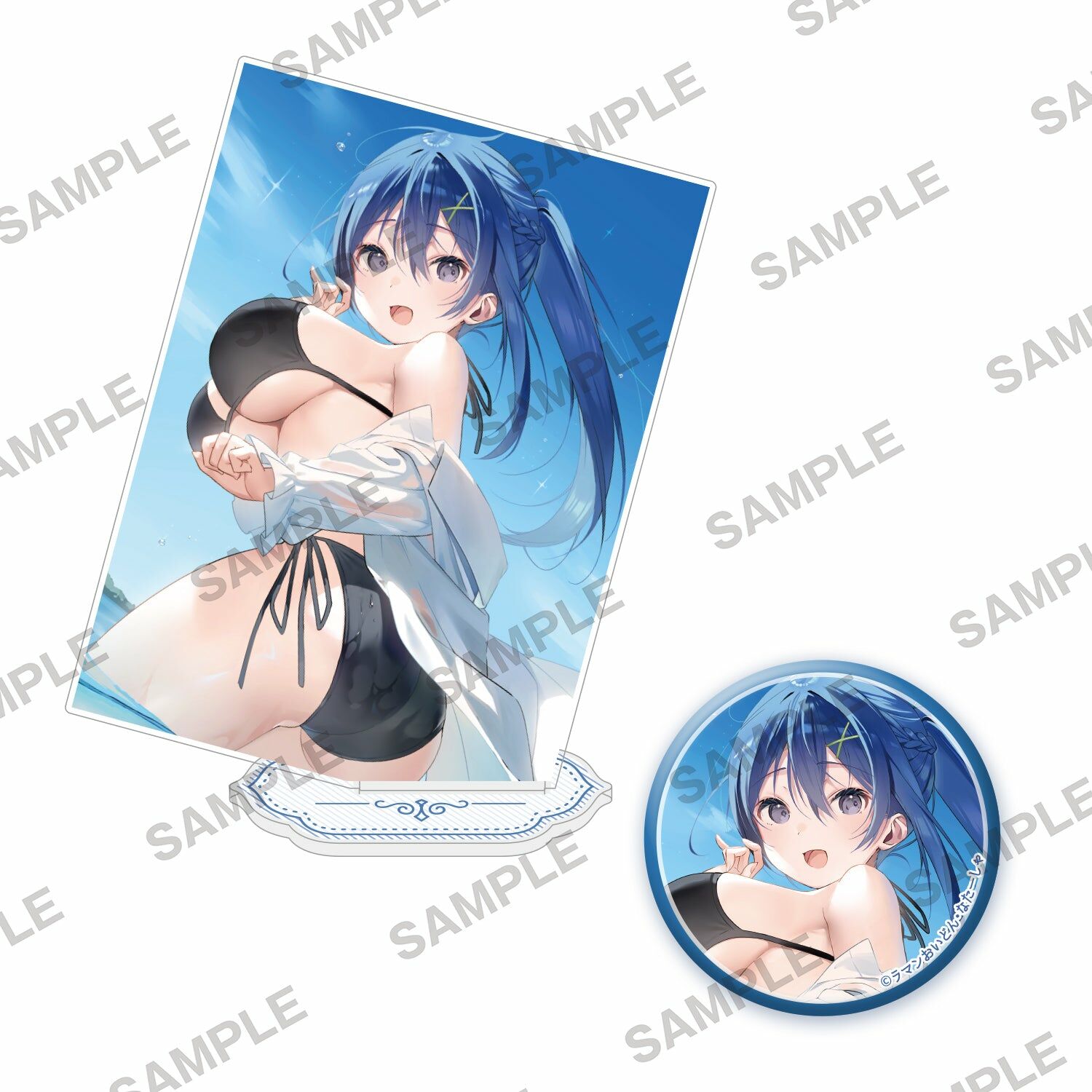 預購-Fantasia文庫 出門去！特展 『妹が女騎士学園に入学したらなぜか救国の英雄になりました。ぼくが。』スズハ　壓克力立牌＆徽章套組【日本進口精品】