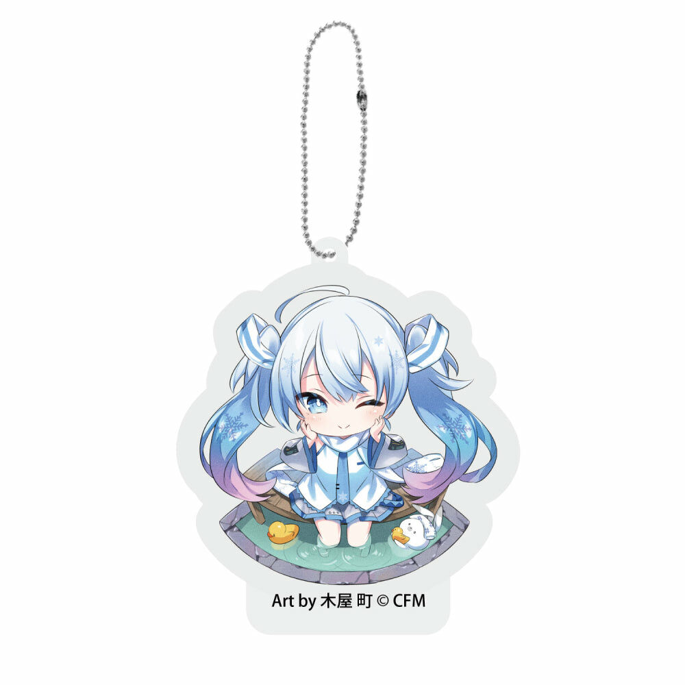 預購 -「雪未來×弘函」　軟綿綿毛氈鑰匙圈 函館_足湯 Art by木屋 町【日本進口精品-2023/6月下旬】