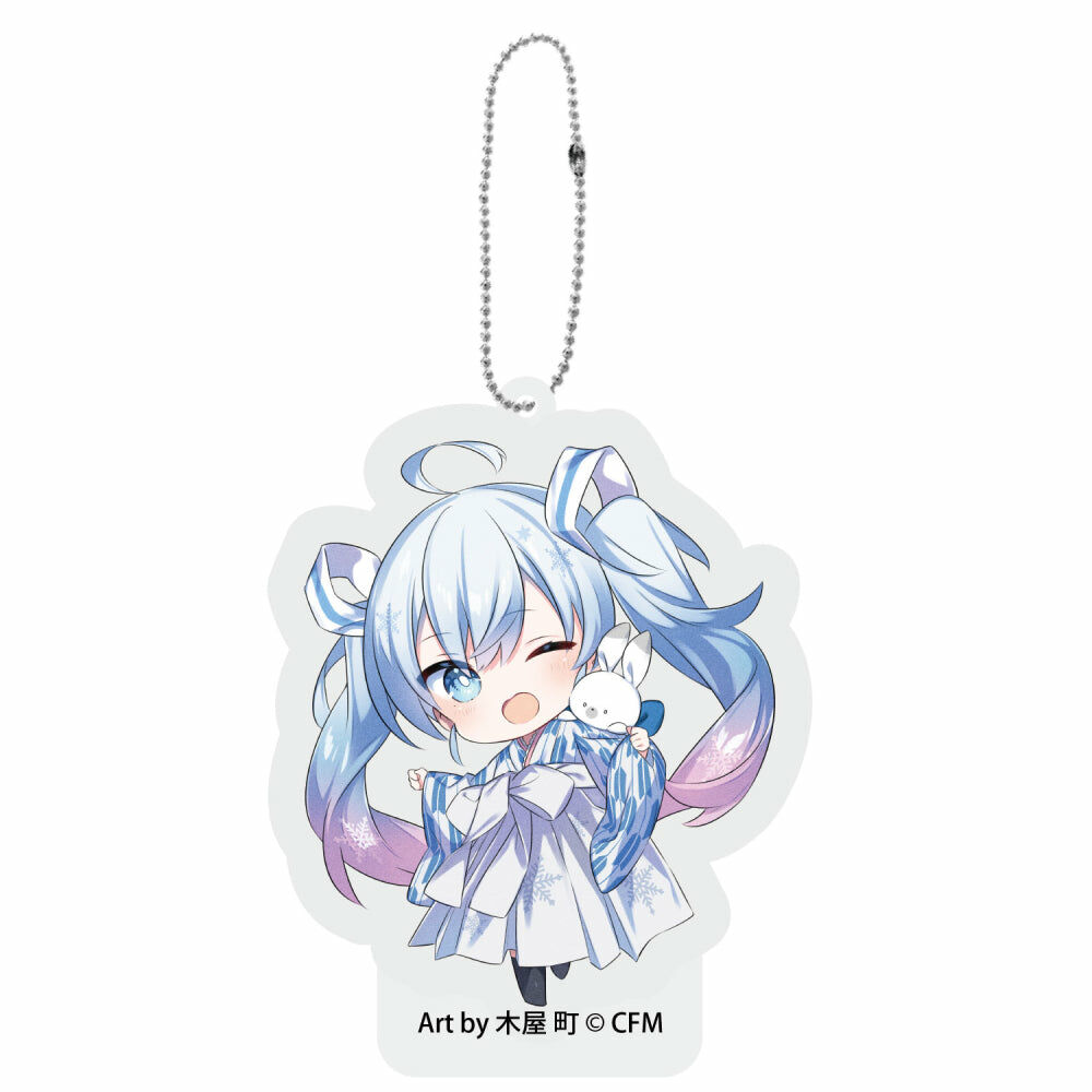 預購 -「雪未來×弘函」　軟綿綿毛氈鑰匙圈 函館_復古洋裝 Art by木屋 町【日本進口精品-2023/6月下旬】