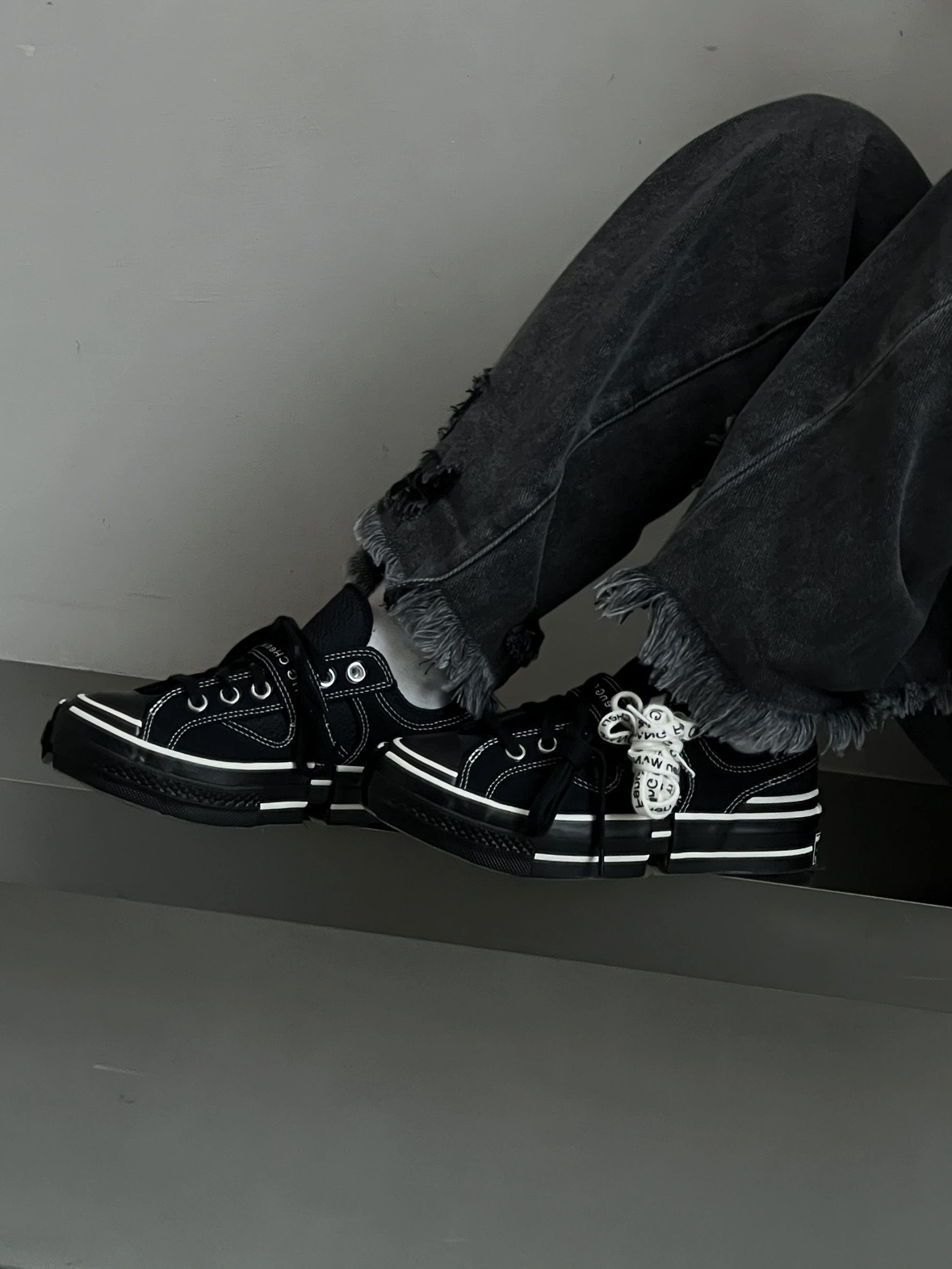 Converse Chuck 70 x Feng Chen Wang 2 in 1  王逢陳聯名款解構帆布鞋 黑